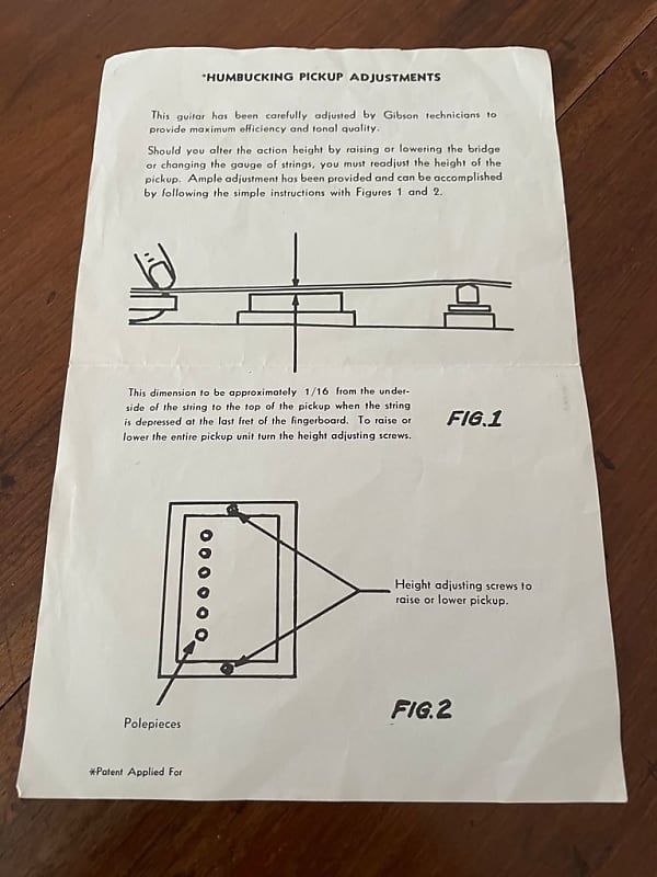 GIBSON HUMBUCKING PICKUP ADJUSTMENT 50'/60' | Reverb