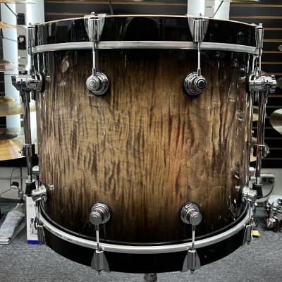 DW DWe 5pc with Cymbals - Candy Black Burst Over Curly Maple image 10