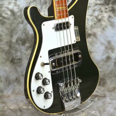 Rare Left Handed 1974 Rickenbacker 4001 Jetglo Bass in OHSC image 6
