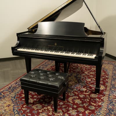 Steinway & Sons 5'7" Model M Grand Piano | Satin Ebony | SN: 466703 image 1