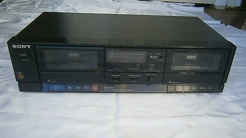 Vintage Sony Stereo Home Dual Cassette Deck Tc-w390 Double Tape Player Auto REVRS image 1