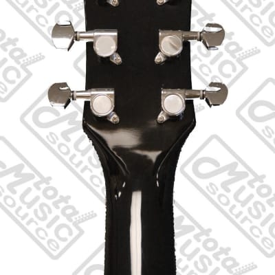 Oscar Schmidt OG2 Left Hand Dreadnought Acoustic Guitar Black w/Hard Case OG2BLH CASE image 8
