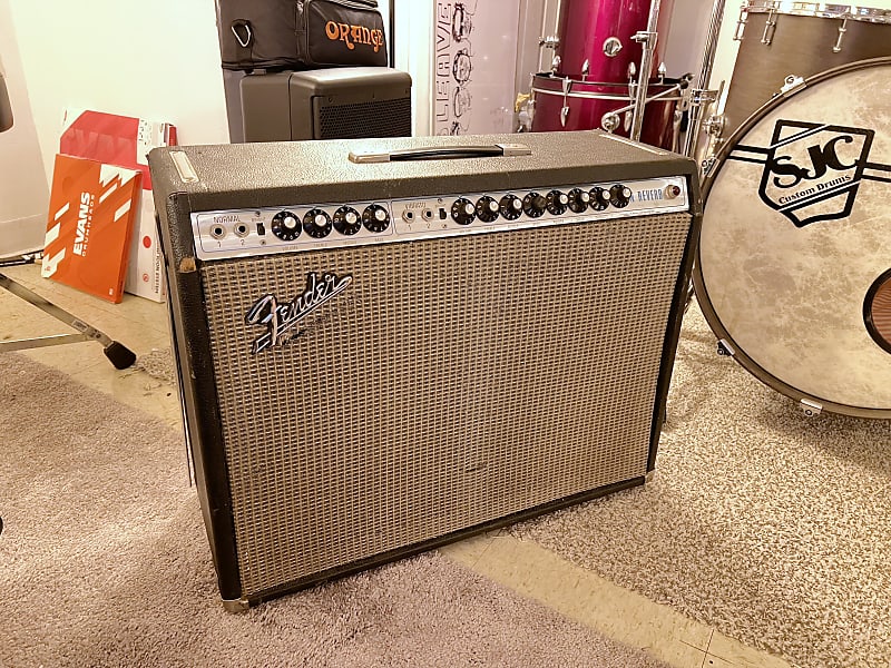 Vintage early 70s Fender Twin Reverb silverface guitar amplifier image 1
