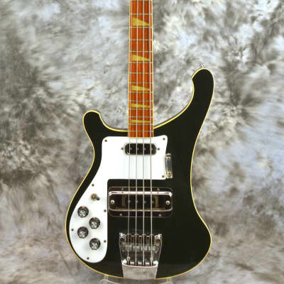 Rare Left Handed 1974 Rickenbacker 4001 Jetglo Bass in OHSC image 2