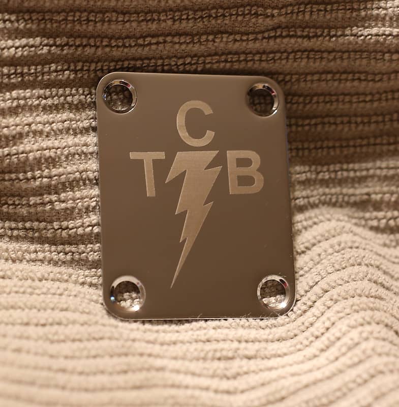 Custom Chrome Laser Etched "TCB" Neck Plate Reverb