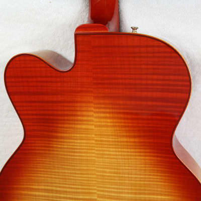 RARE 2008 D'Aquisto DA-TD Teardrop Acoustic Archtop Guitar (MIJ Aria / Terada) Cherry Sunburst, w/Case image 13