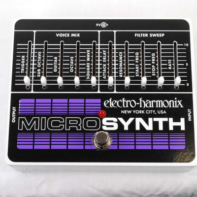 Electro-Harmonix Micro Synth Analog Guitar Synthesizer Pedal