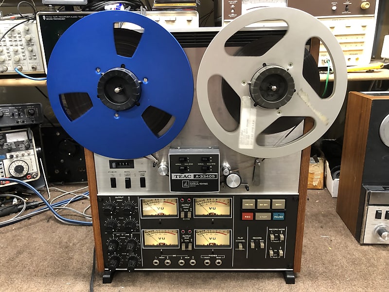 TEAC 3340S Reel to reel tape deck 1/4 4 track mulitrack- SERVICED!  w/Extras! 1976 Silver