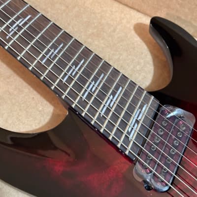 Schecter Omen Elite-7 Multiscale Electric Guitar - Black Cherry Burst image 8