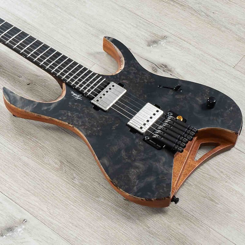 Mayones Hydra Elite PRO 6 Headless Guitar, 3A Eye Poplar Top