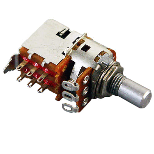 Alpha Push/Pull Solid Shaft Potentiometer, 10K Linear Reverb