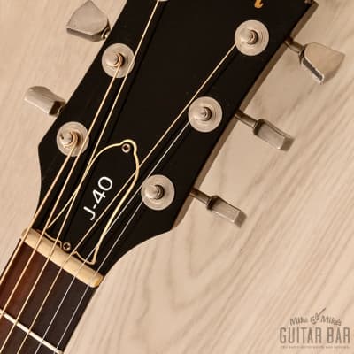 1979 Gibson J-40 Vintage Square Shoulder Dreadnought Acoustic Guitar w/ Case image 4