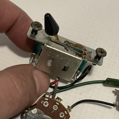 2000's Ibanez RGR421 RG Series Guitar Factory Electronics Wiring, Volume Tone Pot Jack image 5