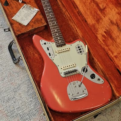 Vintage Fender Jaguar 1965 Fiesta Red Custom Colour L Plate image 18