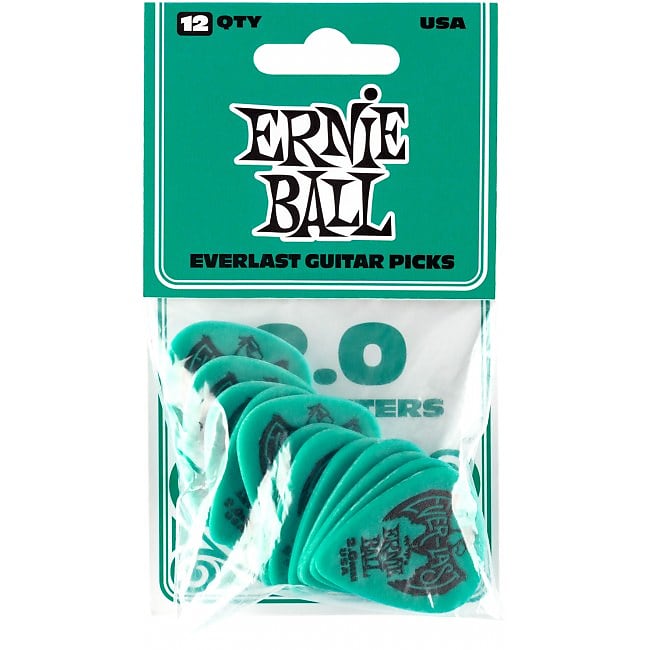 ERNIE BALL 9196 Everlast Pick Pack 2,00mm Plektre, teal (12Stück) image 1