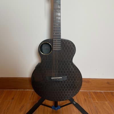 Enya Carbon Fiber Acoustic Electric Guitar X4 Pro Mini with Hard Case image 2