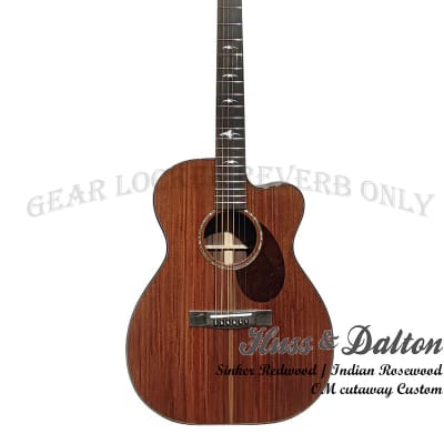 Huss & Dalton OM-C Custom Sinker Redwood & East Indian Rosewood handcrafted cutaway acoustic guitar image 2