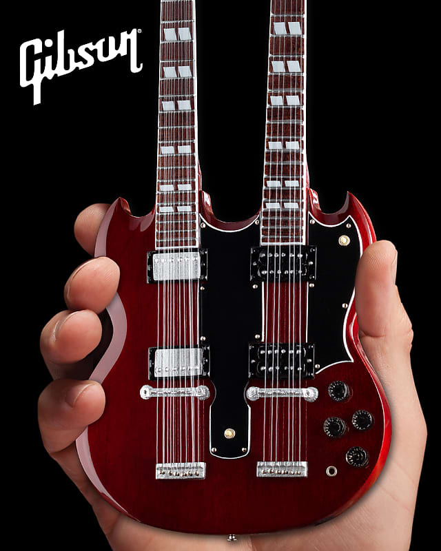 1:4 Scale Replica Jimmy Page Gibson SG EDS-1275 Cherry Doubleneck Guitar image 1