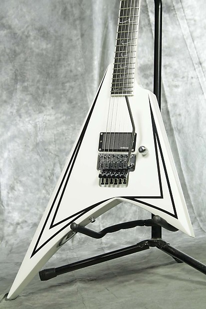 Edwards E-Scythe Alexi Laiho Signature White with Black Pin