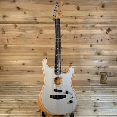 Fender American Acoustasonic Stratocaster Acoustic Guitar - Transparent Sonic Blue image 2