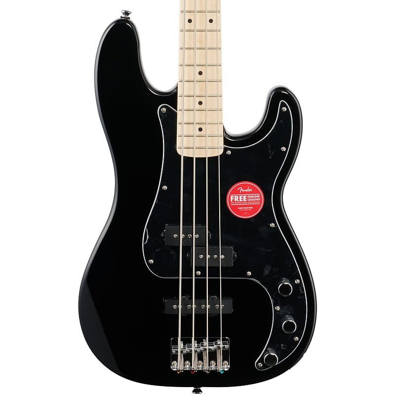 Squier Affinity Precision PJ Electric Bass,  Maple Fingerboard, Black image 1