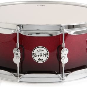PDP Concept Maple Shell Pack - 7-Piece - Red To Black Sparkle Fade image 8