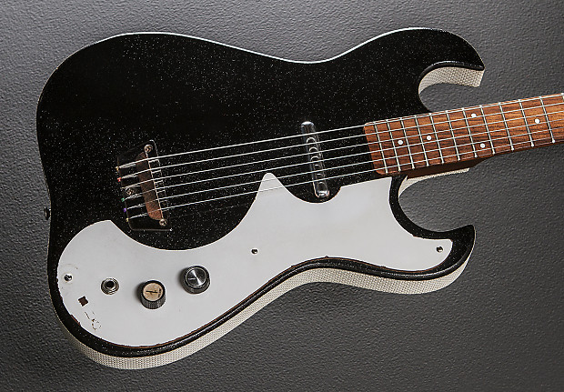 Silvertone Model 1448 Amp-In-Case Mid 1960's Black Sparkle image 1