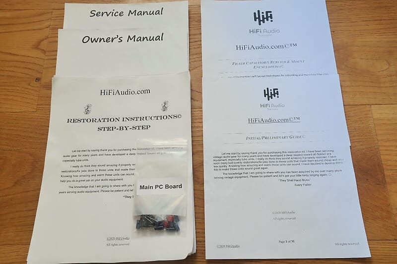 Bose 901 series II restoration kit filter capacitor repair rebuild fix  			