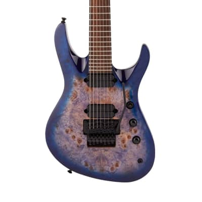 Jackson Pro Series Signature Chris Broderick Soloist 7P Elec Guitar, Laurel FB, Transparent Blue image 4