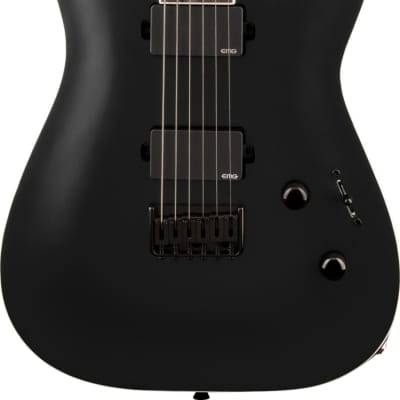Jackson Soloist SLA6 DX Arch Top Baritone Electric Guitar, Satin Black image 2