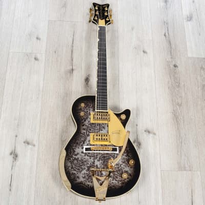 Gretsch G6134TG Limited Edition Paisley Penguin Bigsby Guitar, Black Paisley image 3