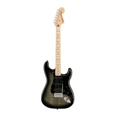 Fender Squier Affinity Series Stratocaster FMT HSS Guitar (Black Burst) image 1