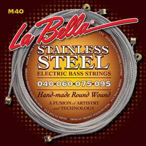 La Bella M40-S Stainless Steel Round Wound Bass Strings - Extra Light (40-95)