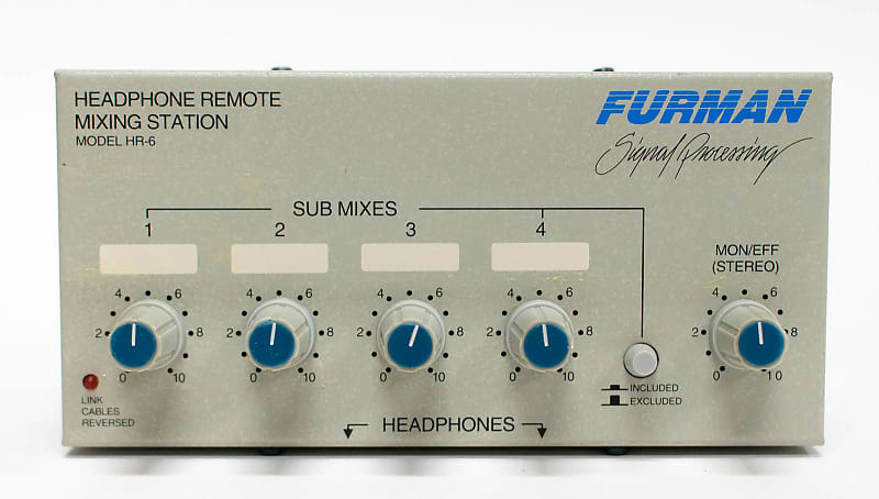 FURMAN hr-6 本体のみ Furman HR-6 Personal Headphone Remote Mixing Station for