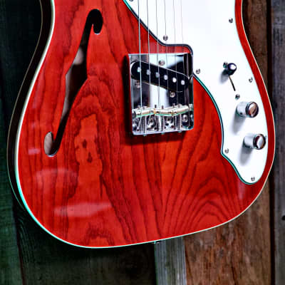 Keith Holland Custom T-NS-Thinline #1291 - Translucent Wine Red image 10