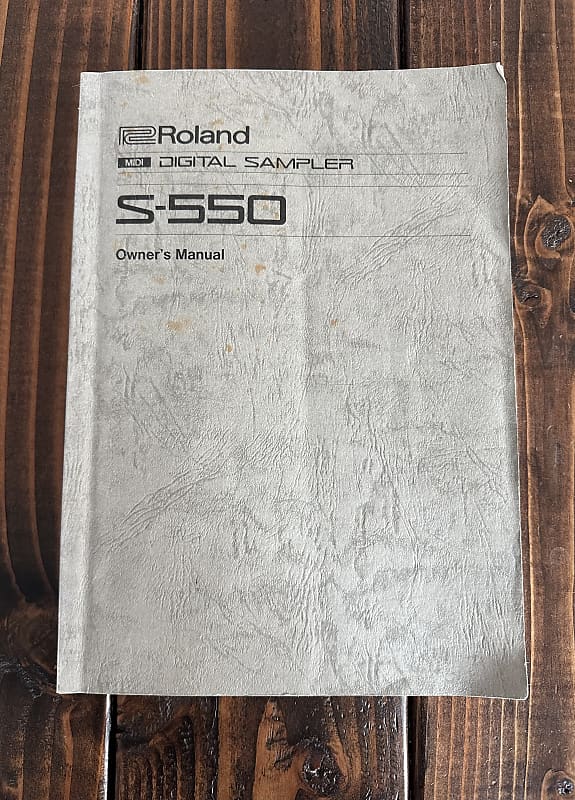 Roland S550 Digital Sampler Original Manual Reverb
