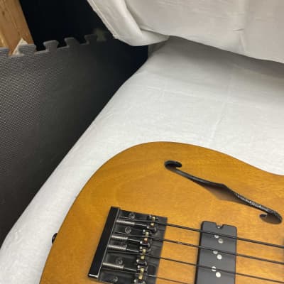TONA T Bass Carved Semi-Hollowbody Singlecut 4-string Bass 2021 image 3