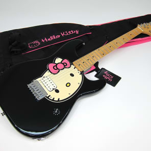 Beautiful Fender Hello Kitty Licensed Stratocaster Guitar with Black & Pink Hello Kitty Gig Bag! image 10