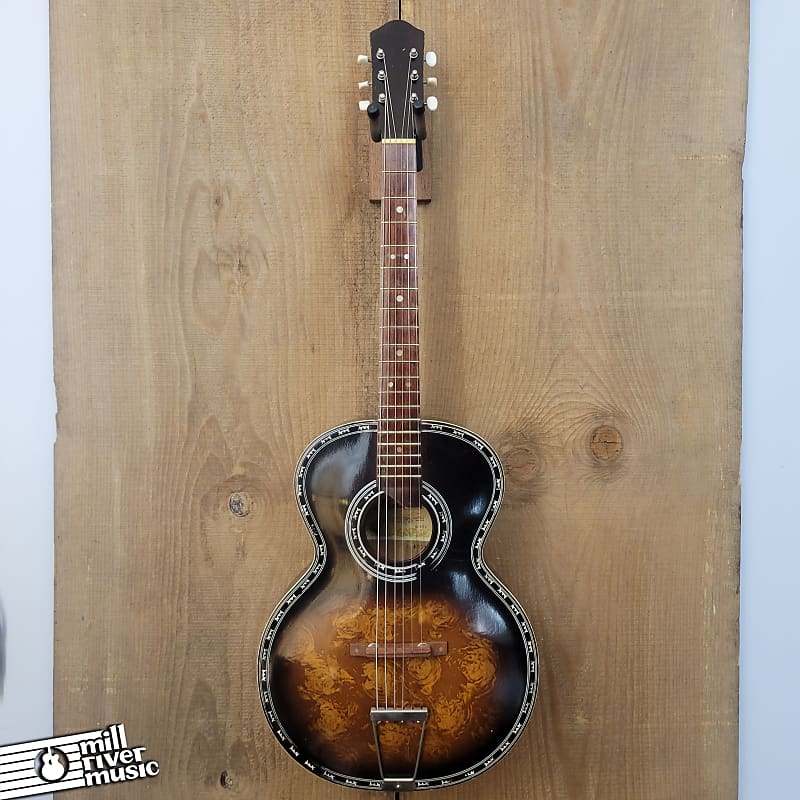 Maruha Vintage Parlor Guitar Crafted in Japan c. 1960s No