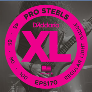 D'Addario EPS170 ProSteels Long Scale Bass Guitar Strings, Light Gauge