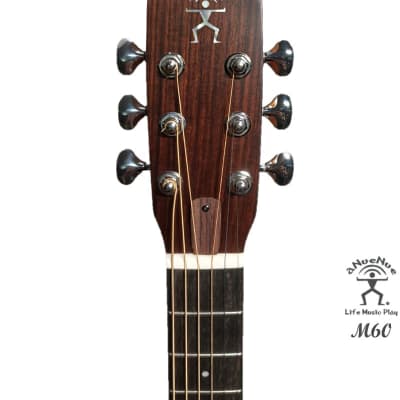 aNueNue M60 Solid Cedar & Rosewood Acoustic Future Sugita Kenji design Travel Size Guitar image 8