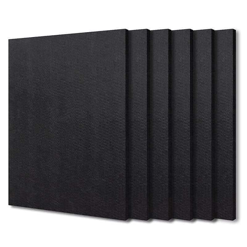 BXI Sound Absorber - 16 x 12 x 3/8 Inches 6 Pack High Density Acoustic Absorption Panel, Sound Absorbing Panels Reduce Echo Reverb, Tackable