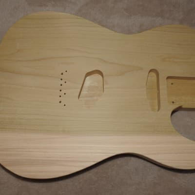 Unfinished Telecaster Body 1 Piece Poplar Standard Pickup Routes Really Light 4 Pounds 5.5 Ounces! image 1