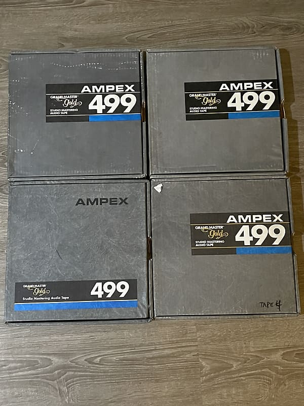 AMPEX 499 1” REEL TO REEL TAPES (Lot of 4) AMPEX 499 1” Tapes 1990s 2000s  GRAND MASTER GOLD