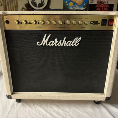 Marshall DSL40C Dual Super Lead Combo Amplifier 2015 - Cream White image 1
