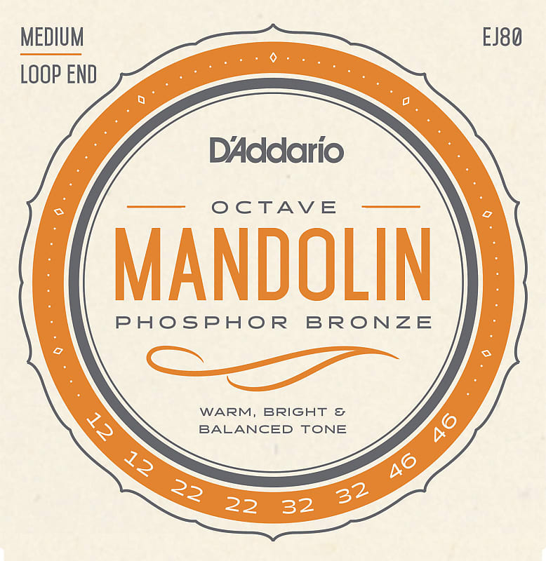 D'Addario EJ80 Phosphor Bronze Octave Mandolin Strings Medium 12-46 image 1