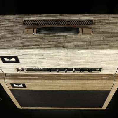 Morgan RV35 Amp Head & 1x12 Cabinet - Chalk/Driftwood image 5