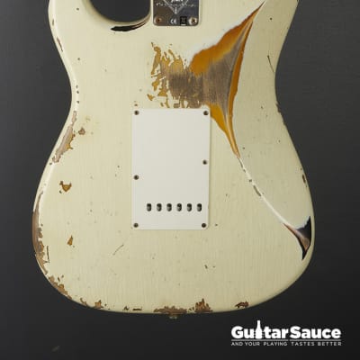 Fender Custom Shop 56 Stratocaster Heavy Relic Aged India Ivory Over 2 Tone Sunburst 2022 Used (cod.1378UG) image 11