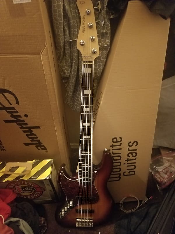 Sire Left-Handed Sire V7 1st Gen 5 String 2016 - Tobacco Sunburst image 1