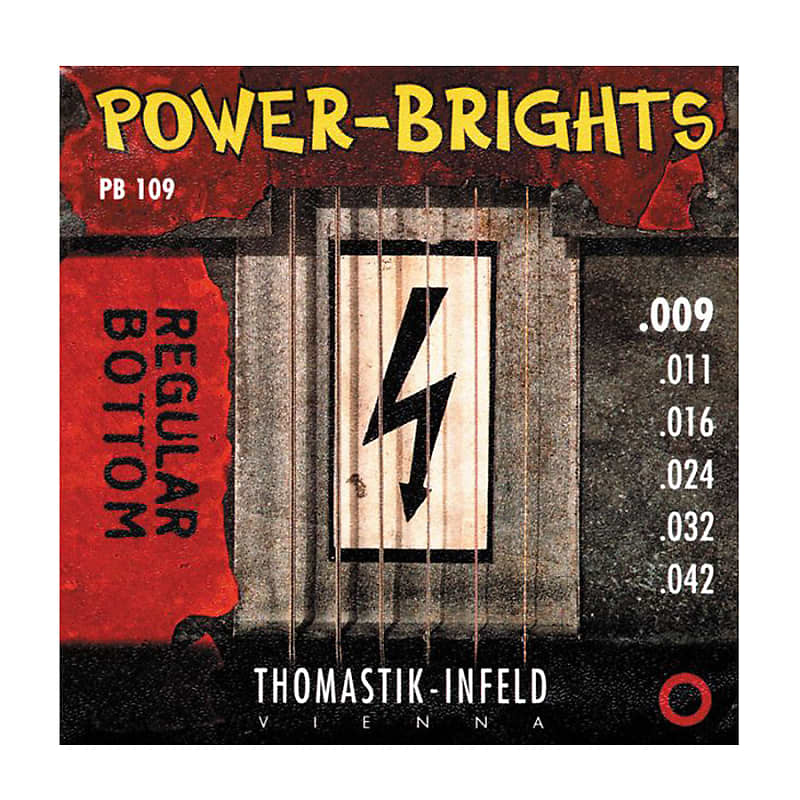 Thomastik PB109 Power Brights Round Wound Light 9-42 image 1